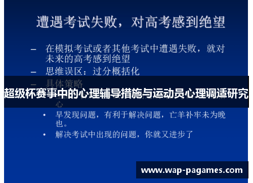 超级杯赛事中的心理辅导措施与运动员心理调适研究